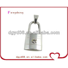 Hot wholesale silver lock pendant